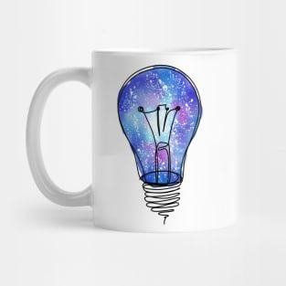 Galaxy Lightbulb Watercolor line drawing Mug